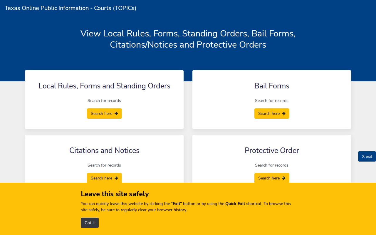 Johnson County court docket local rules and forms portal
