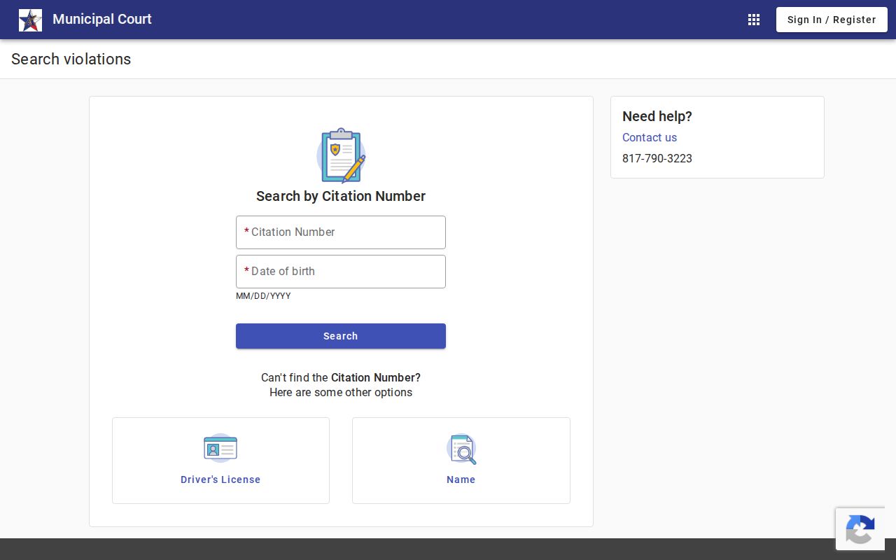 Alvarado court docket citation search portal in Johnson County
