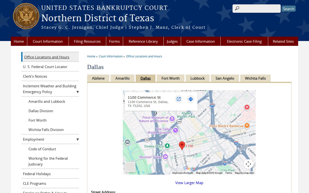 Johnson County federal bankruptcy docket Dallas Division